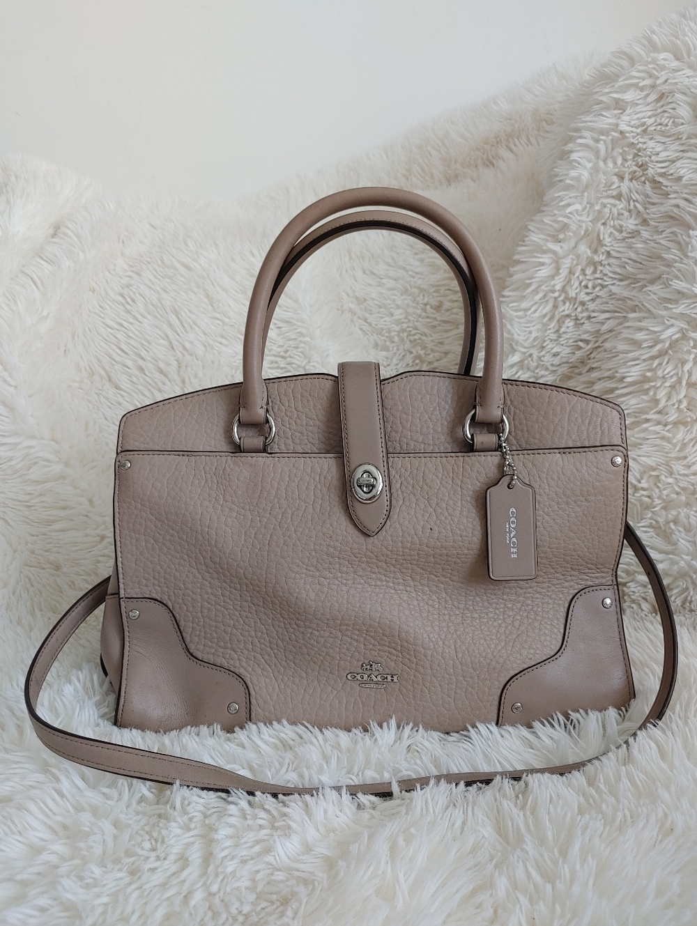 Coach Mercer Leather Satchel Handbag